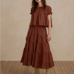 Rylee + Cru Brown Maxi Dress